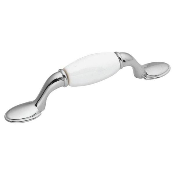 White and Silver Cabinet Hardware 5 Knobs 3 Pulls - Picture 5 of 5